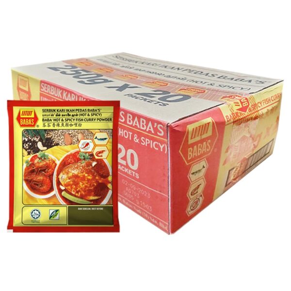 BABAS SERBUK KARI IKAN PEDAS 20*250G