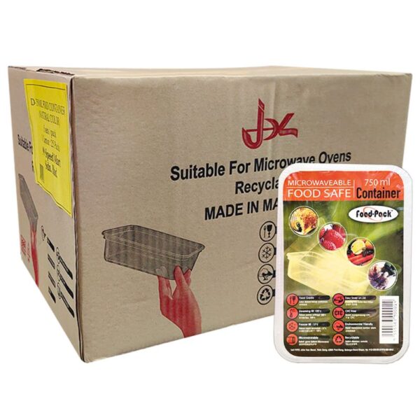 BEKAS MAKANAN PLASTIK 750ML 25*5PCS