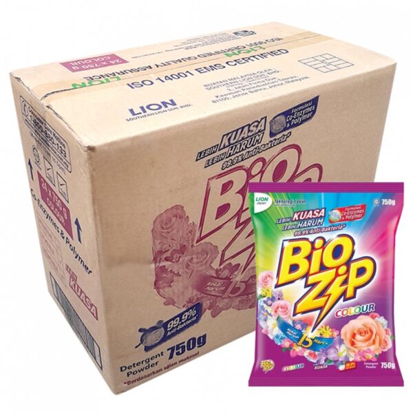 BIO ZIP SERBUK PENCUCI WARNA 24*750G