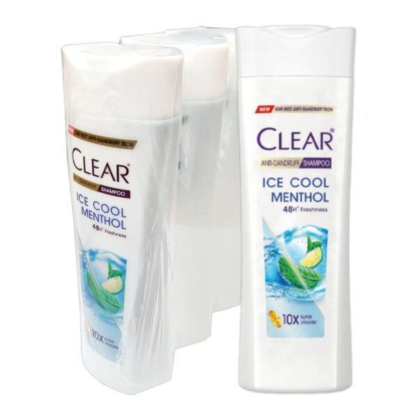 CLEAR SYAMPU KESEJUKAN MENTOL 3*300ML