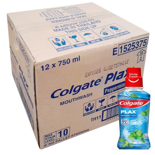 COLGATE PLX PEPERMNT MOUTHWASH 12*750ML