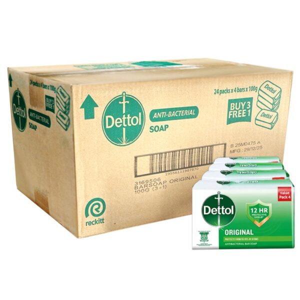 DETTOL ORIGINAL SABUN BAR VP 24*4*100G