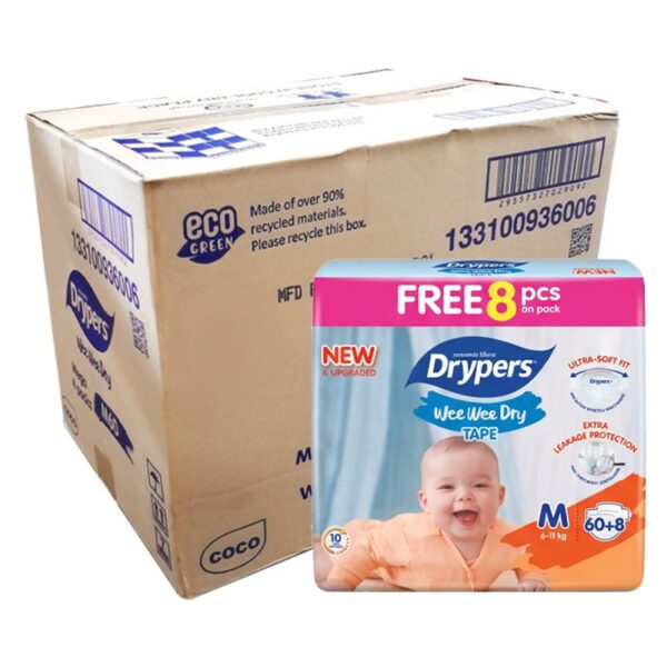 DRYPERS WEE WEE DRY TAPE M 4*60S
