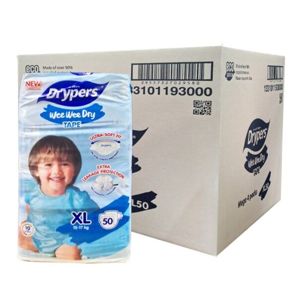 DRYPERS WEE WEE DRY TAPE XL 4*50S