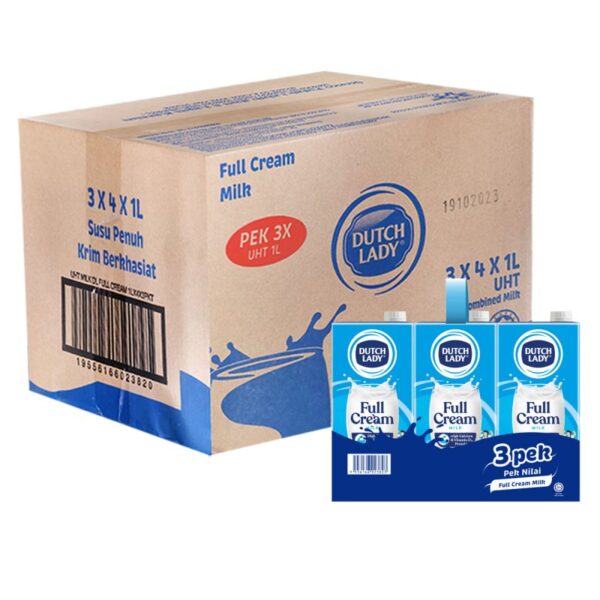 DUTCH LADY SUSU PENUH KRIM UHT 4*3*1L
