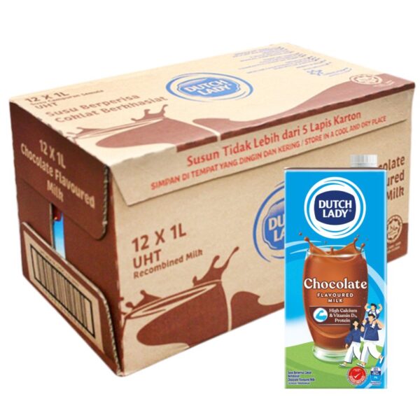 DUTCH LADY SUSU PERISA COKLAT UHT 12*1L
