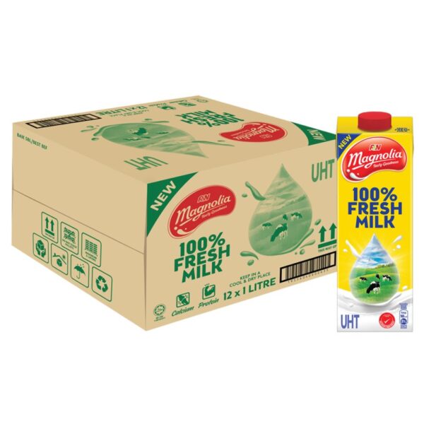 F&N MAGNOLIA SUSU SEGAR UHT 12*1L