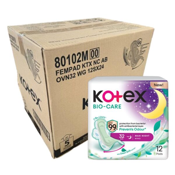KOTEX ANTIBAK BERSAYAP MLM 32CM 24*12S