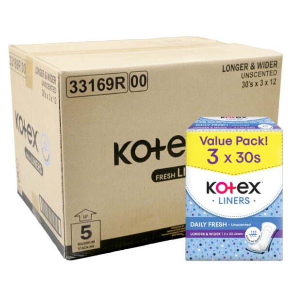 KOTEX LINERS DAILY FRESH 12*3*30S