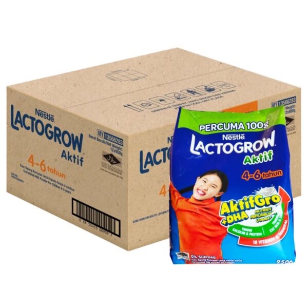 LACTOGROW AKTIF SUSU 4-6 TAHUN 12*850G