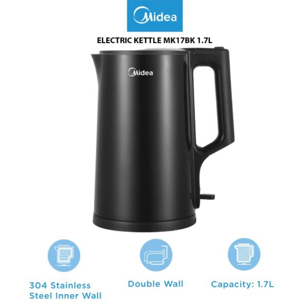 MIDEA ELECTRIC KETTLE MK17BK 1.7L 1 SET