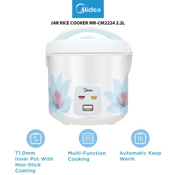 MIDEA JAR RICE COOKER MR-CM2224 2.2L