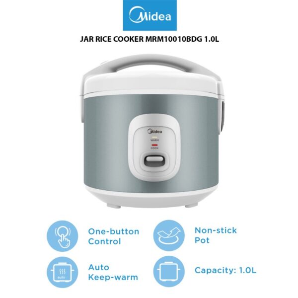 MIDEA JAR RICE COOKER MRM10010BDG 1.0L