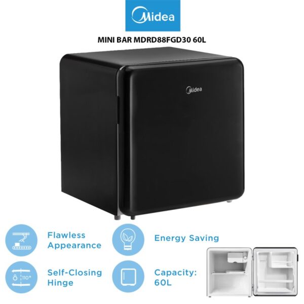 MIDEA MINI BAR MDRD88FGD30 60L