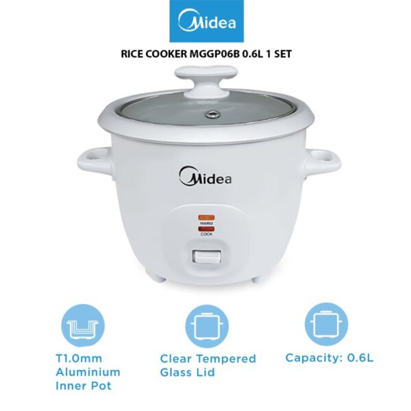 MIDEA RICE COOKER MGGP06B 0.6L 1 SET