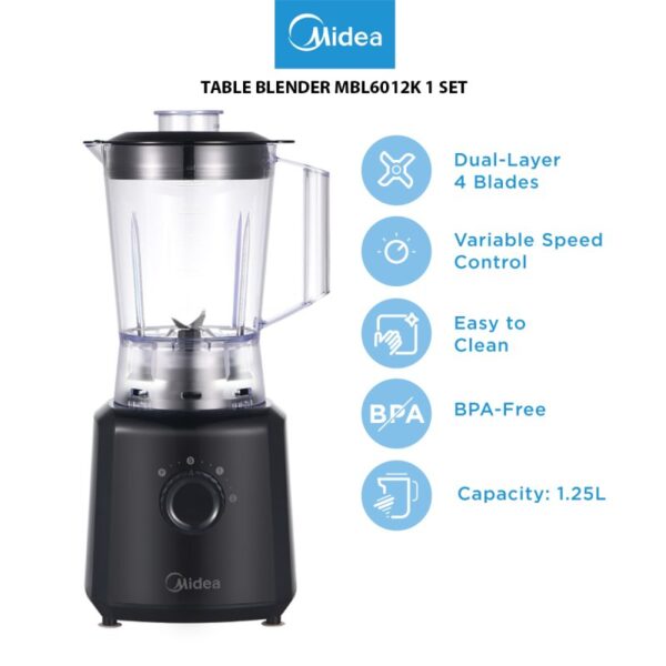 MIDEA TABLE BLENDER MBL6012K 1 SET
