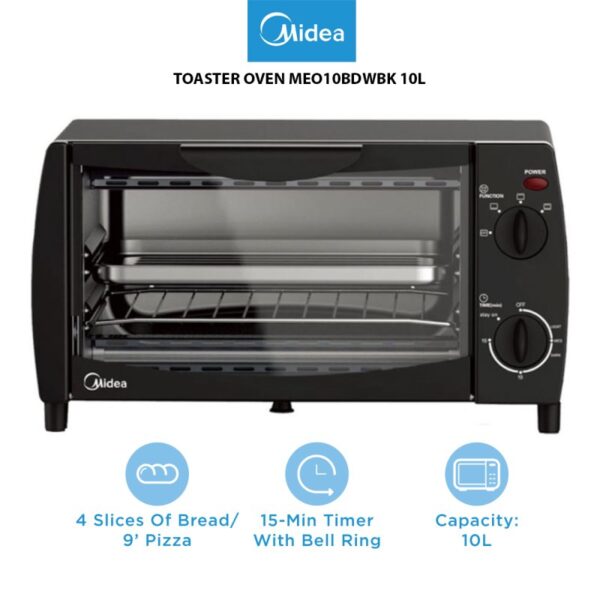 MIDEA TOASTER OVEN MEO10BDWBK 10L