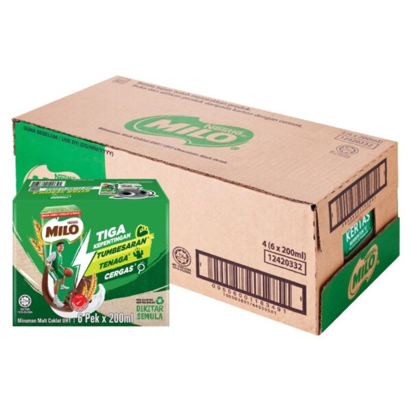 MILO MINUMAN MALT COKLAT UHT 4*6*200ML
