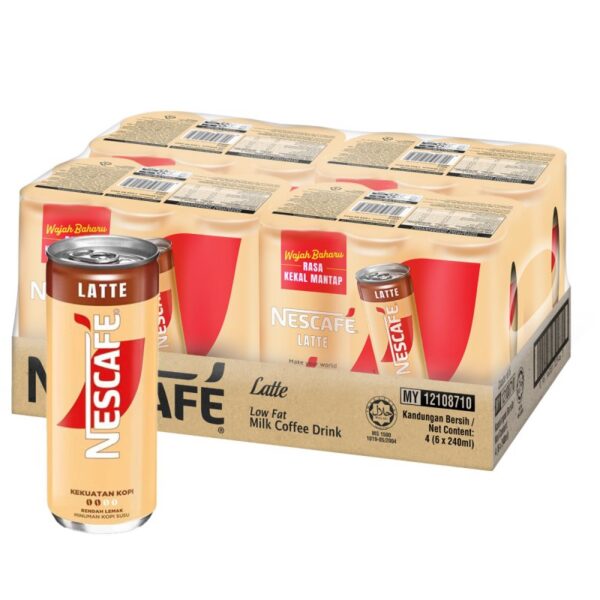 NESCAFE KOPI LATTE TIN 4*6*240ML