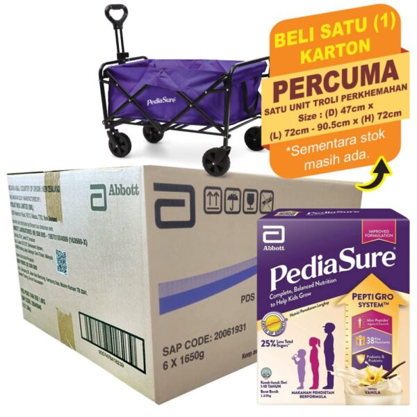 PEDIASURE SUSU 1-10 THN VANILA 6*1.65KG
