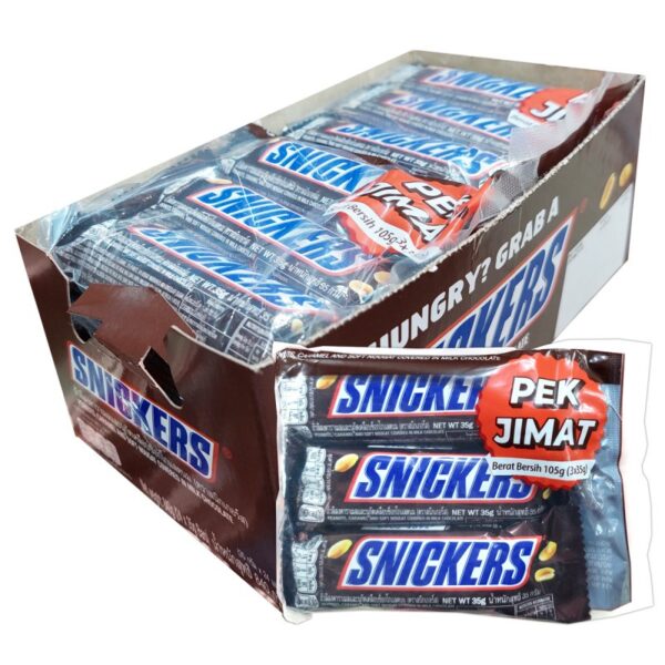 SNICKERS BAR COKLAT PEK JIMAT 8*3S*35G