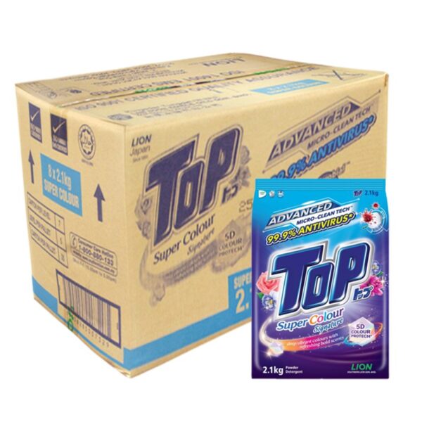TOP SUPER COLOUR SERBUK PENCUCI 8*2.1KG