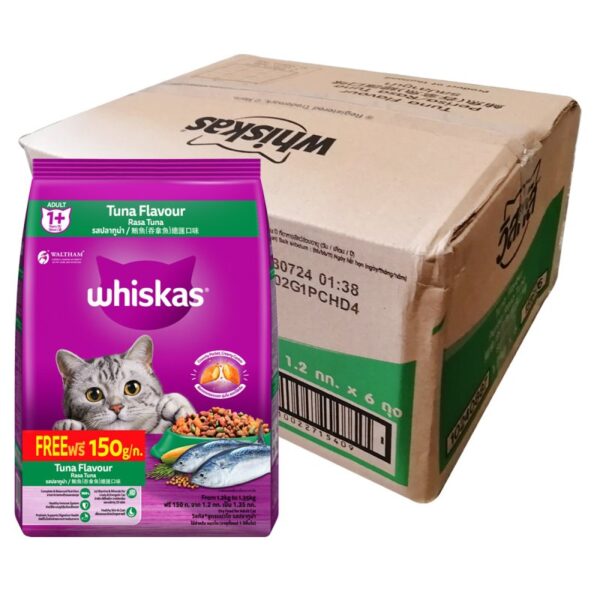 WHISKAS MAKANAN KUCING TUNA 6*1.2KG