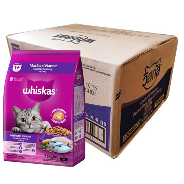WHISKAS MKNN KUCING IKAN KEMBUNG 6*1.2KG