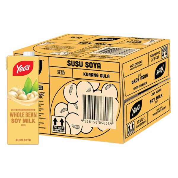 YEOS SUSU SOYA KURANG GULA 12*1L